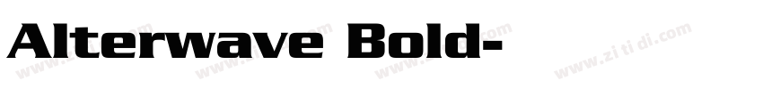 Alterwave Bold字体转换